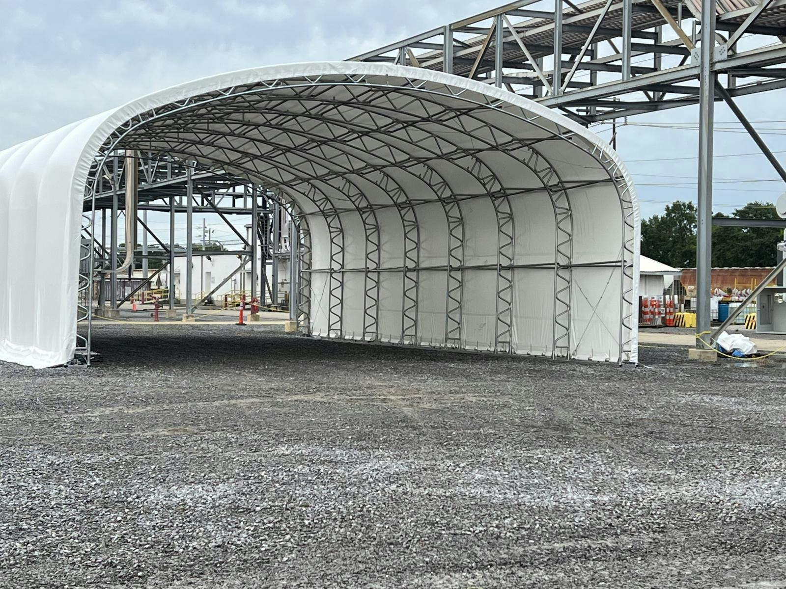 Industrial Fabric Shelter installed